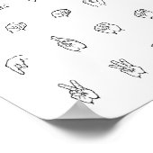 ASL Grafiek Amerikaanse gebarentaal Poster (Hoek)