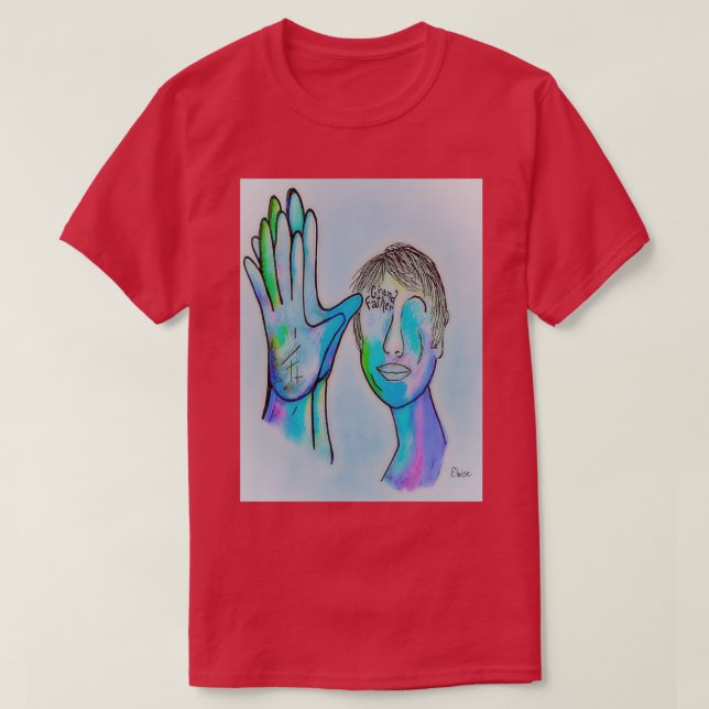 ASL Grandfather in Blue Overtones T-shirt (Design voorkant)