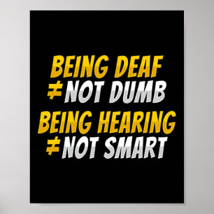Asl Hand Gebaar Dove Gehoorverlies Bewustzijn 2 Poster