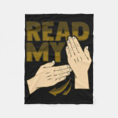 Asl Hand Gesture Deaf Hearing Loss Awareness 12 Fleece Deken (Voorkant)