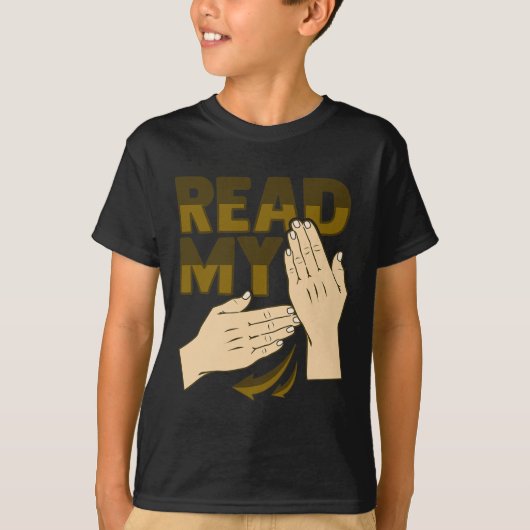 Asl Hand Gesture Deaf Hearing Loss Awareness 12  T-shirt (Voorkant)