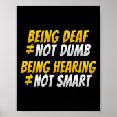 Asl Hand Gesture Deaf Hearing Loss Awareness 2 Poster (Voorkant)