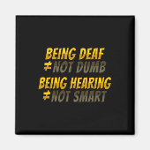 Asl Hand Gesture Deaf Hearing Loss Awareness 6 Magneet (Voorkant)