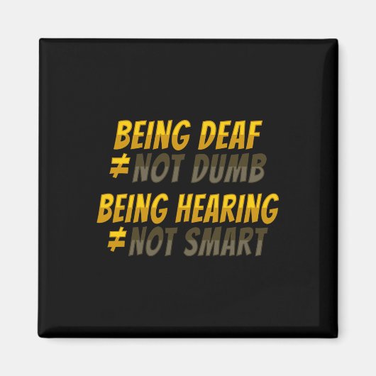 Asl Hand Gesture Deaf Hearing Loss Awareness 6  Magneet (Voorkant)