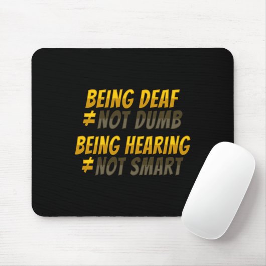 Asl Hand Gesture Deaf Hearing Loss Awareness 6 Muismat (Met muis)