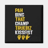 Asl Hand Gesture Deaf Hearing Loss Awareness 8 Magneet (Voorkant)