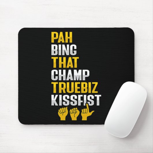 Asl Hand Gesture Deaf Hearing Loss Awareness 8 Muismat (Met muis)