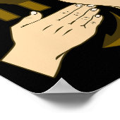 ASL Handgebaar Doof Gehoorverlies Bewustzijn 12 Poster (Hoek)