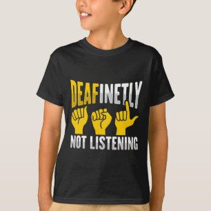 ASL Handgebaar Doof Gehoorverlies Bewustzijn 3 T-shirt