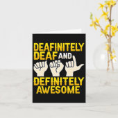 Asl-handgebaar Doof Gehoorverlies Bewustzijn 4  Kaart (Gele Bloem)