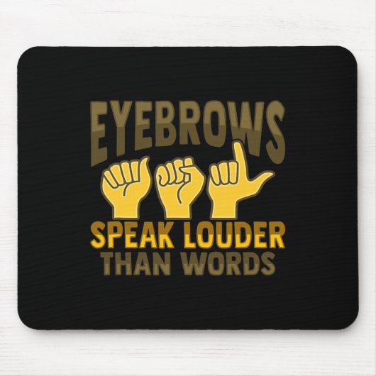 ASL Handgebaar Doof Gehoorverlies Bewustzijn 5 Muismat (Voorkant)