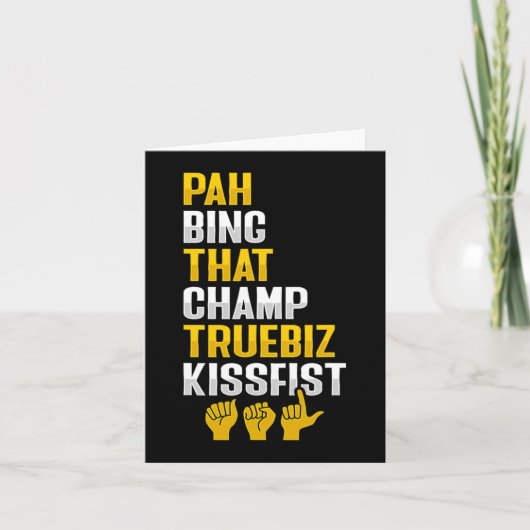 ASL Handgebaar Doof Gehoorverlies Bewustzijn 8 Kaart (Voorkant)