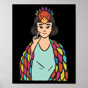ASL Handgebaar Doof Gehoorverlies Bewustzijn Meisj Poster