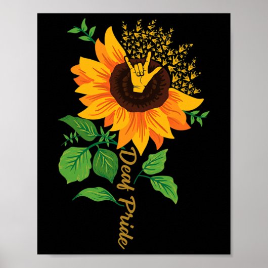 ASL handgebaar doof gehoorverlies bewustzijn Poster (Voorkant)