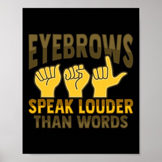 Asl-handgebaar dove gehoorverlies bewustzijn 5 poster (Voorkant)