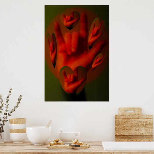 ASL Hands of Love Poster (Keuken)