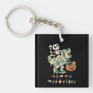 ASL Happy Halloween II - Schattige Spooky Seizoen Sleutelhanger