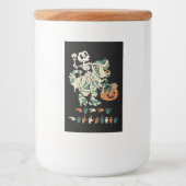 ASL Happy Halloween II - Schattige Spooky Seizoen Voedselcontainer Etiket (Voorkant)