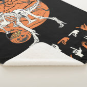 ASL Happy Halloween III - Schattige Spooky Seizoen Sherpa Deken (3/4)