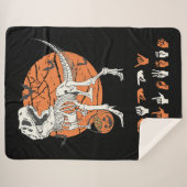 ASL Happy Halloween III - Schattige Spooky Seizoen Sherpa Deken (Voorkant (horizontaal))