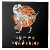 ASL Happy Halloween III - Schattige Spooky Seizoen Tegeltje (Voorkant)