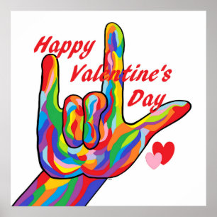 ASL Happy Valentijnsdag Poster