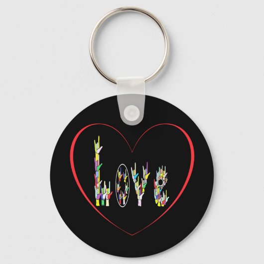 ASL Heart Full of Love Sleutelhanger (Voorkant)