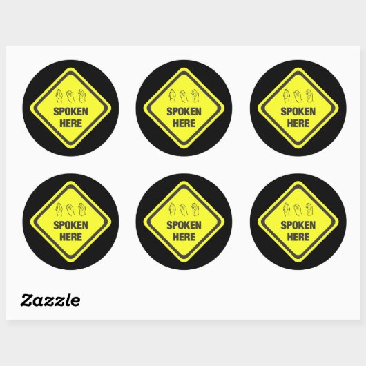 ASL, hier gesproken Ronde Sticker (Vel)