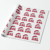 ASL HO HO HO PET CADEAUPAPIER (Uitgerold)