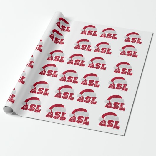 ASL HO HO HO PET CADEAUPAPIER (Uitgerold)