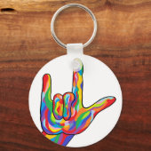 ASL I hou van je BOLD COLOR Sleutelhanger (Voorkant)