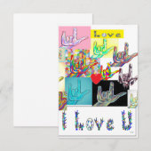 ASL I hou van je Medley Bedankkaart (Voorkant / Achterkant)