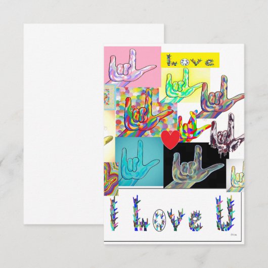 ASL I hou van je Medley Bedankkaart (Voorkant / Achterkant)