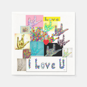 ASL I hou van je Medley Servet