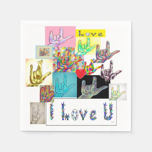 ASL I hou van je Medley Servet (Voorkant)