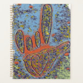 ASL I Love You Contemual in Blue Planner (Voorkant)