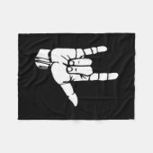 Asl I Love You Gift American Sign Language Tee Pre Fleece Deken (Voorkant (Horizontaal))