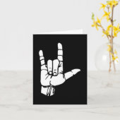 Asl I Love You Gift American Sign Language Tee Pre Kaart (Gele Bloem)