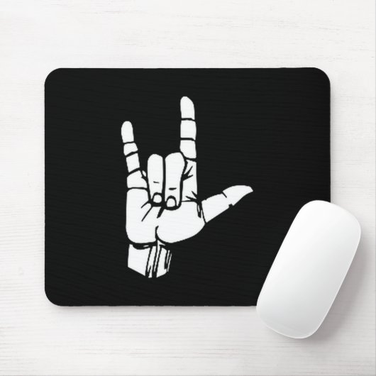 Asl I Love You Gift American Sign Language Tee Pre Muismat (Met muis)