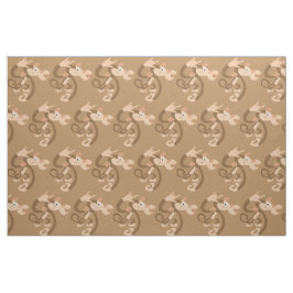ASL I Love You Monkey Patterned Fabric Stof