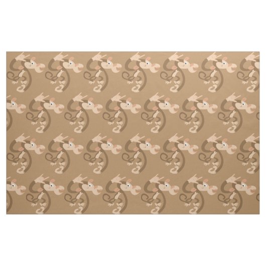 ASL I Love You Monkey Patterned Fabric Stof (Yard (91,4 cm))