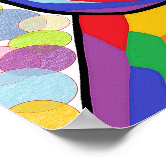 ASL I Love You on a Bubble Background Poster (Hoek)