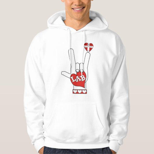 ASL I Love You Sign LAB (LABORATORY) Hoodie (Voorkant)