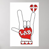 ASL I Love You Sign LAB (LABORATORY) Poster (Voorkant)