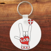 ASL I Love You Sign LAB (LABORATORY) Sleutelhanger (Voorkant)