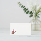 ASL I Love You Visitekaartje (Staand voorkant)