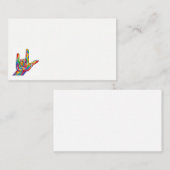 ASL I Love You Visitekaartje (Voorkant / Achterkant)