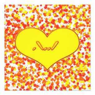 ASL-I Love You with Heart by Shirley Taylor Foto Afdruk