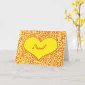 ASL-I Love You with Heart by Shirley Taylor Kaart (Gele Bloem)