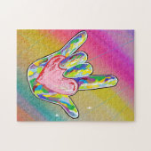 ASL IK HOOR VAN JE Hart Legpuzzel (Horizontaal)